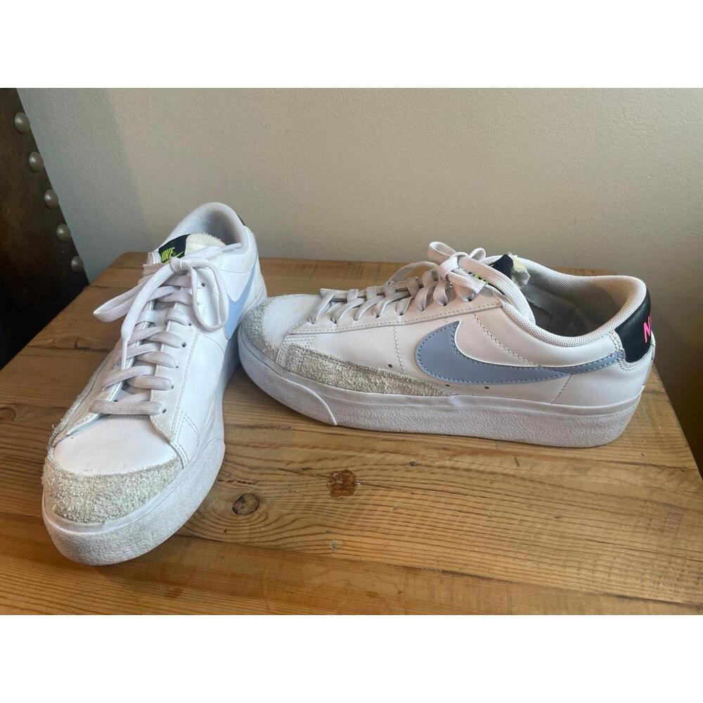Nike Blazer Low Platform – White Cobalt Bliss (Size 10.5)